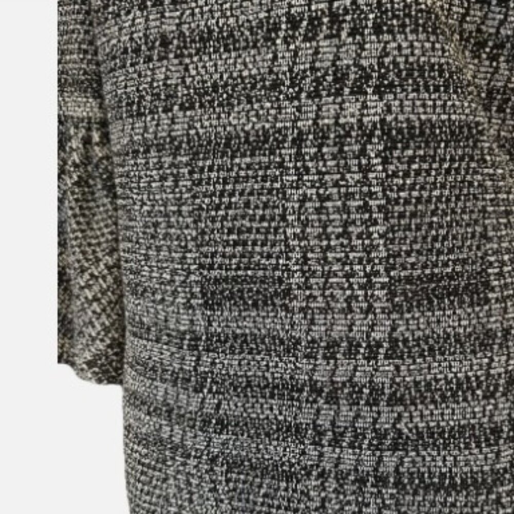 CALVIN KLEIN Sheath Dress 3/4 Bell Sleeve Houndstooth Knee Length Women Size 12 - Picture 5 of 10